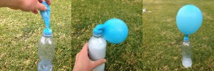 Self inflating balloon science experiment
